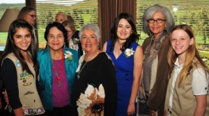 (Left to right) Andrea Quintanar, Dolores Huerta, Irma Castro, Rosibel Mancillas-Lopez, Carmen Vazquez and Roni Nelson attended Girl Scouts’ San Diego’s 10 Cool Women of 2013 luncheon, where Huerta and Mancillas-Lopez were honored. 
