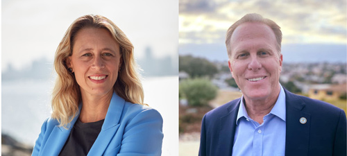 Terra Lawson-Remer and Kevin Faulconer