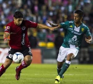 Javier Guemez (left) of Club Tijuana. PHOTO CREDIT: Francisco Vega