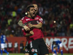 Cristian Pellerano scored for the Xoloitzcuintles in the 79th minute to secure the win. PHOTO CREDIT Francisco Vega 