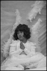 Dancers in a Street Parade During the Fiesta for St. Michael