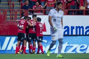 Club Tijuana celebrates their first half goal. Photo by Club Tijuana