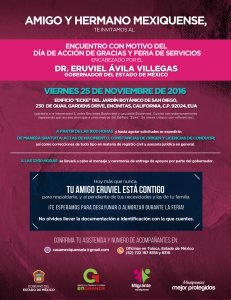 Consulado Mexicano Convoca a Encuentro por el Motivo del Dia De Accion de Gracias y Feria de Servicios